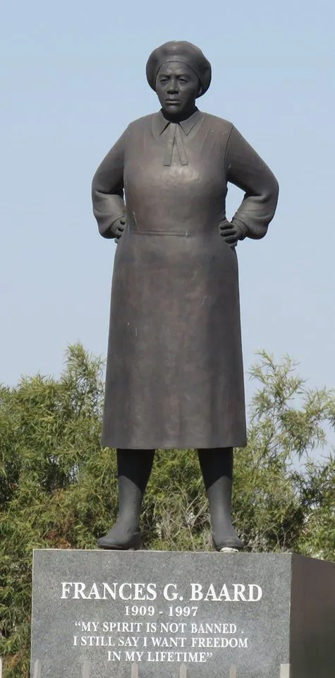 Bronze statue of Frances Baard in Kimberley