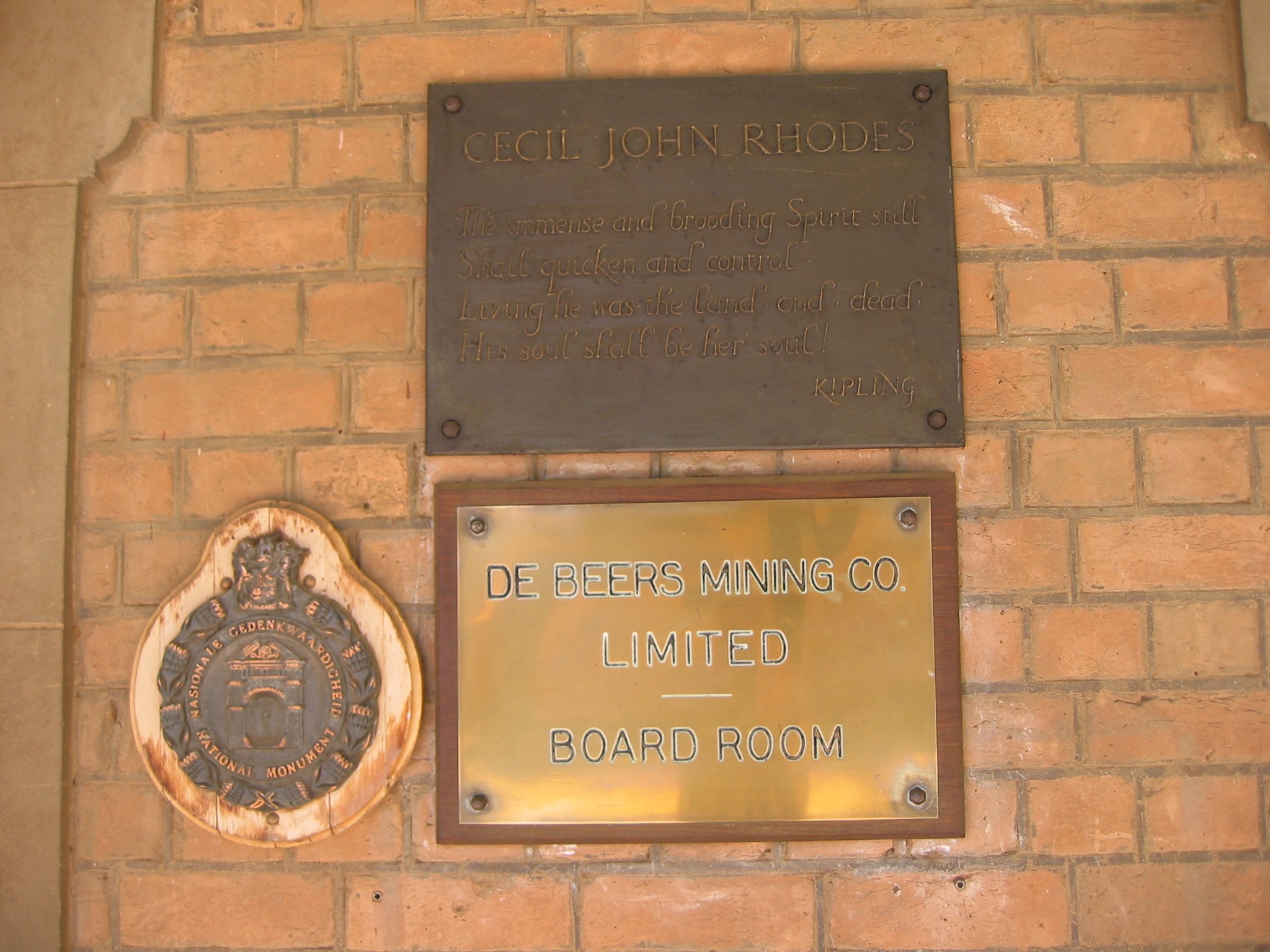 The commemorative plaques that once marked the entrance to the historic Board Room