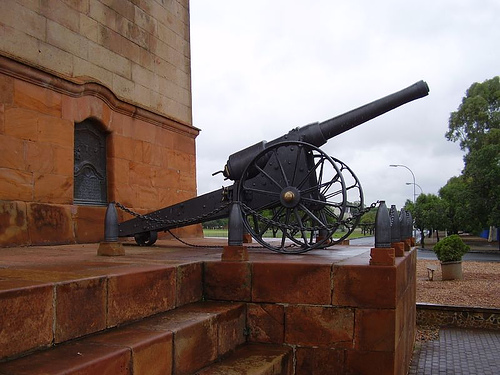 Long Cecil at the Honoured Dead Memorial in Kimberley