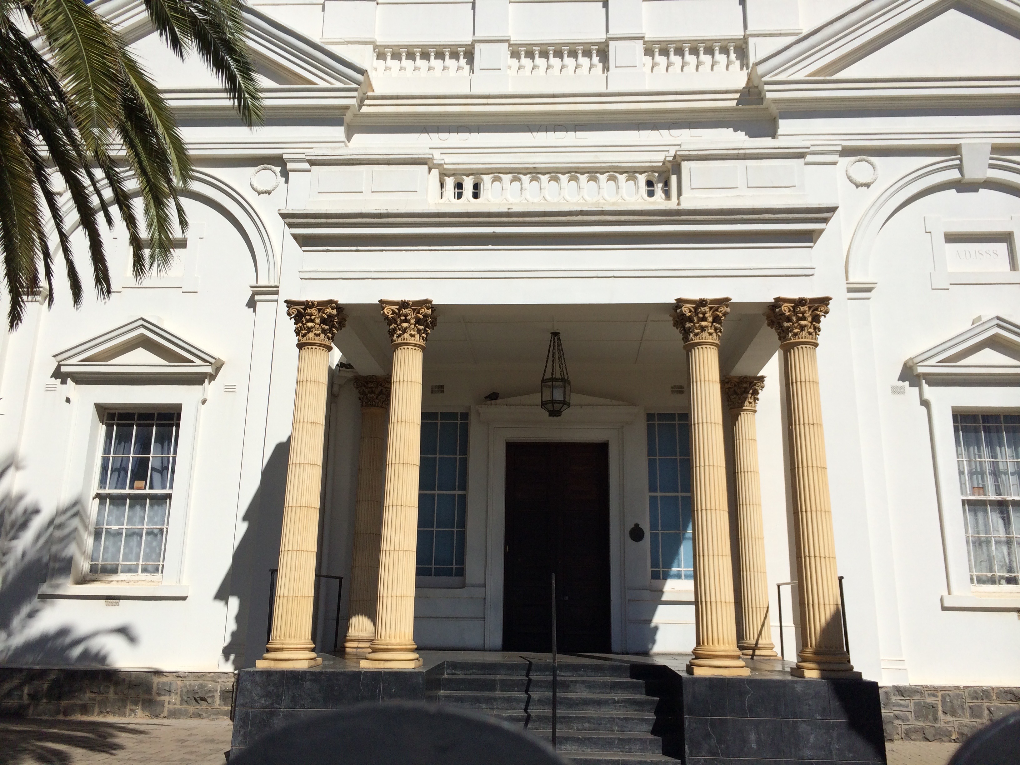 Steps leading up to the Masonic Temple in Kimberley