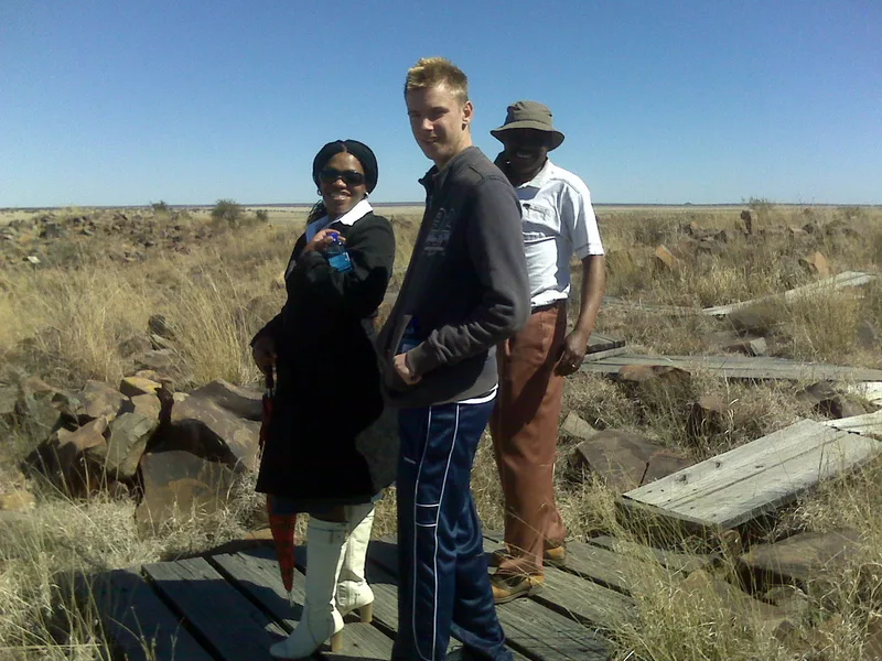 Visitors at the Wildebeest Kuil Rock Art Centre