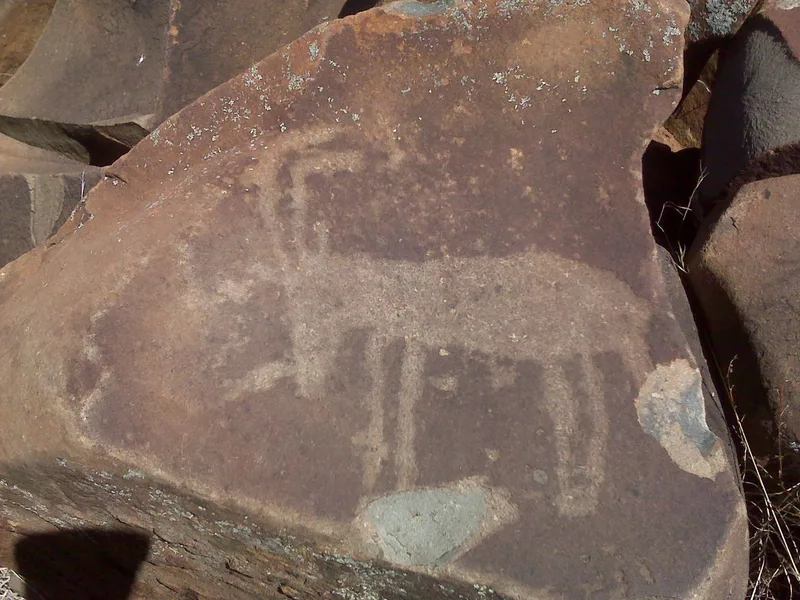 Rock art antelope