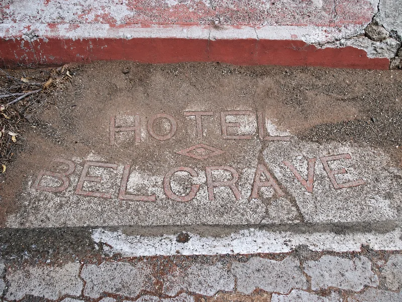 Steps leading to the former Hotel Belgrave
