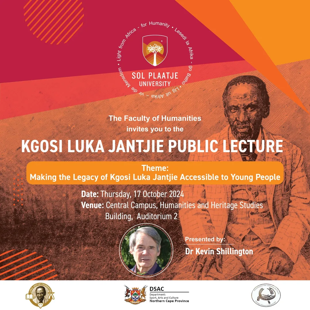 Lecture about Luka Jantjie at Sol Plaatje University in 2024