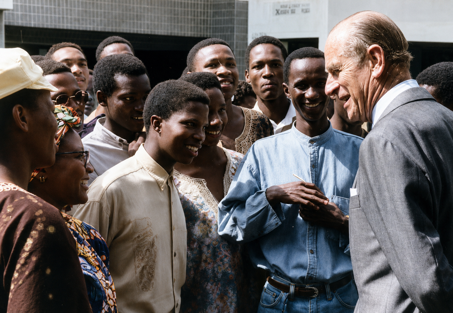 Galeshewe Choir meeting Prince Philip 1995