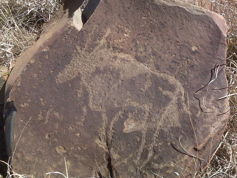 Rock art antelope