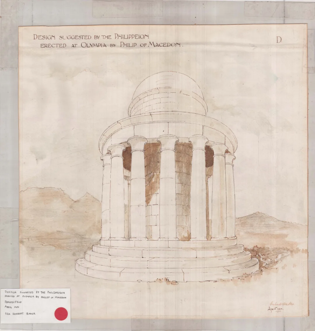 Sketch by Herbert Baker - Suggested by The Philiooeion