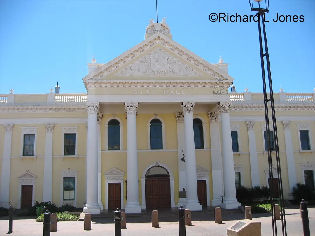 Kimberley City Hall, designed by Fergus Carstairs Rogers