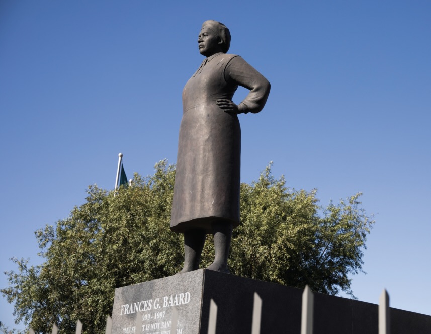 Bronze statue of Frances Baard