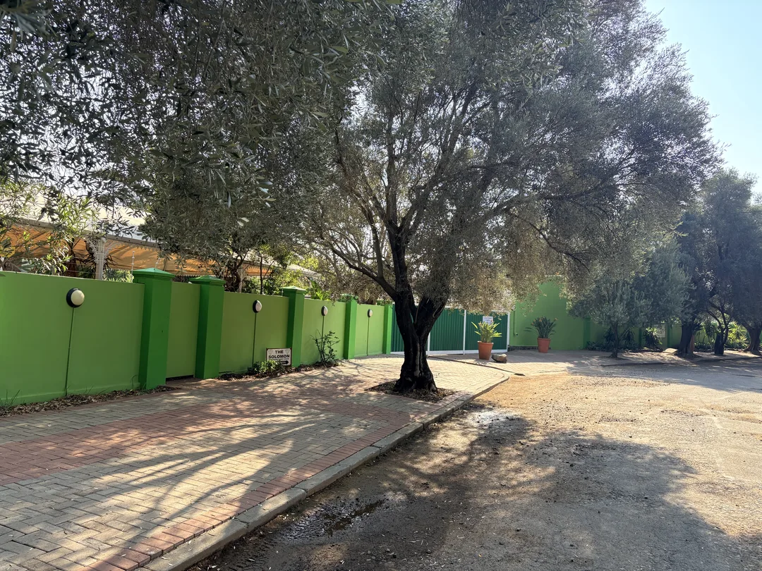 High Walls and Electric Fence for Privacy and Security at the Solomon Edwardian Guest House