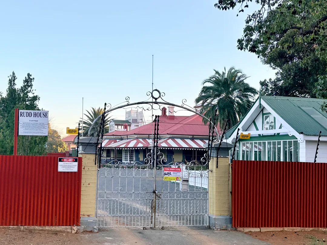 Entrance gates to Rudd House, Kimberley.