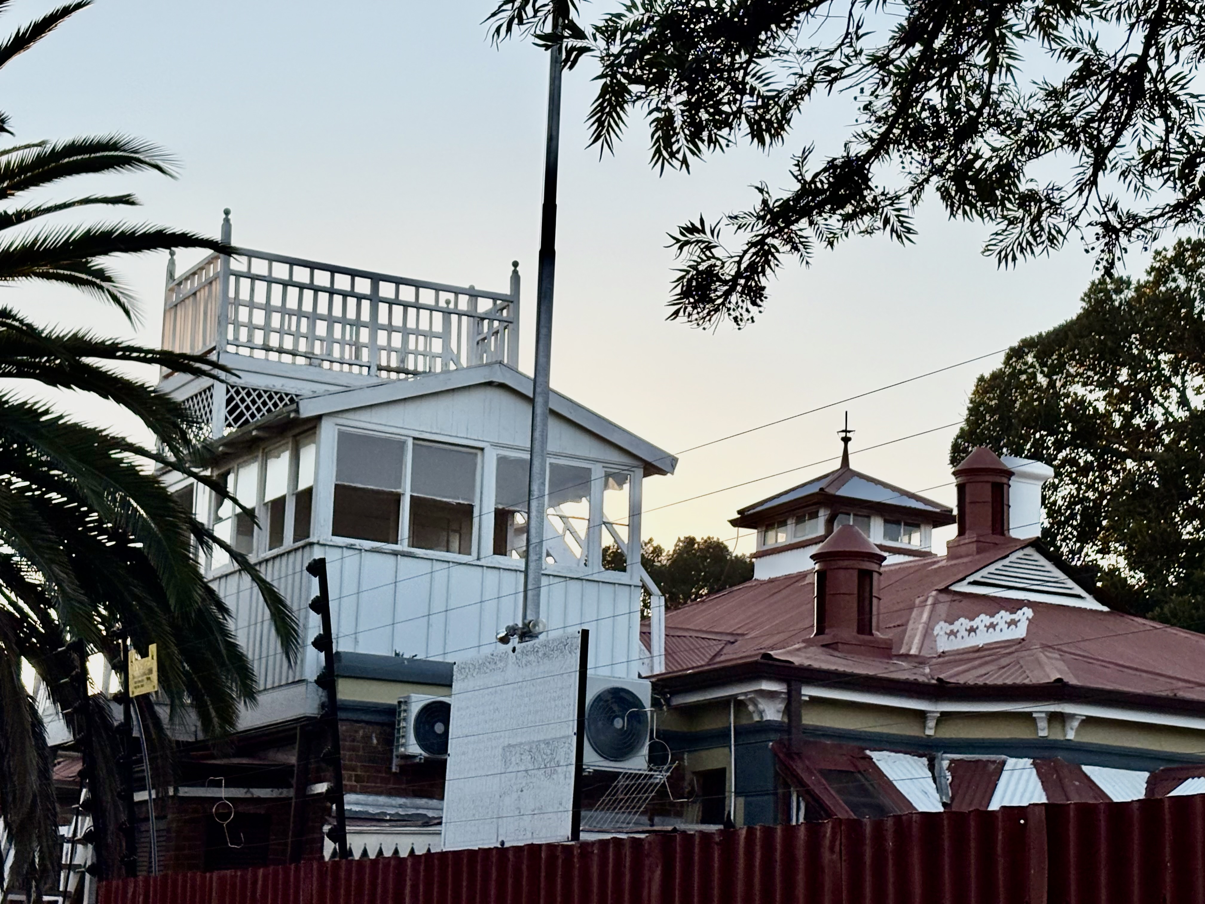 Rooftop belvedere and viewing platform at Rudd House.