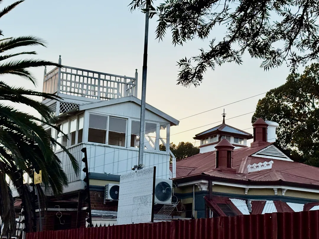 Rooftop belvedere and viewing platform at Rudd House.