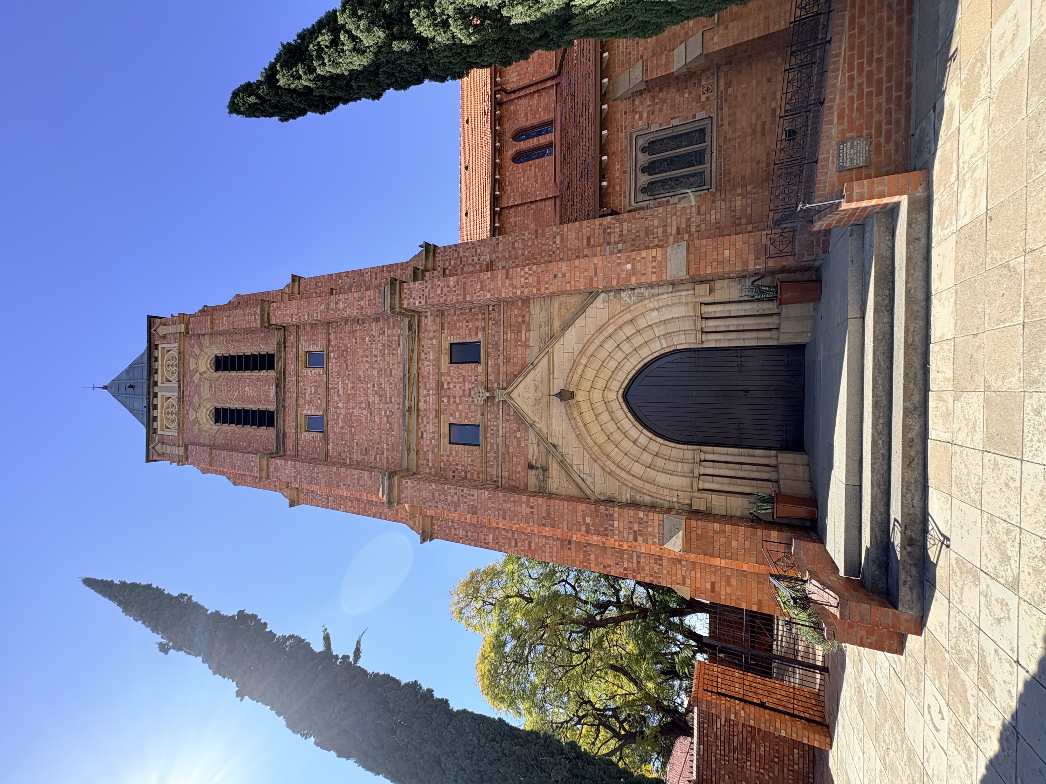 The bell tower completed in 1961