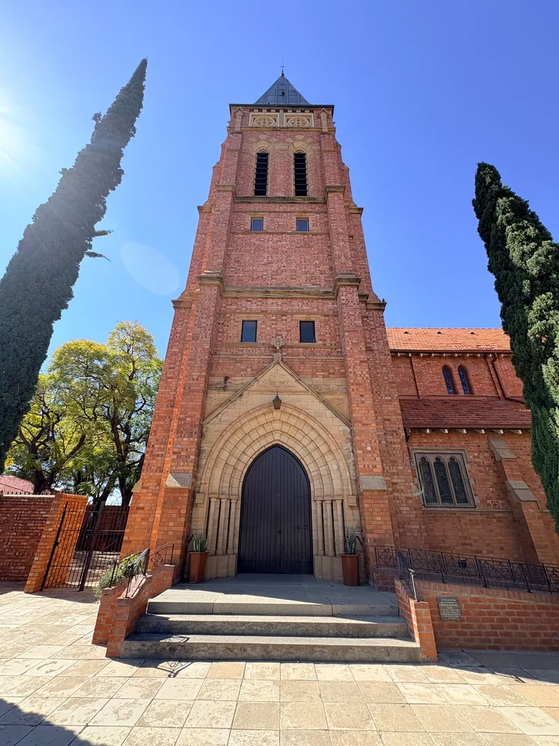 The bell tower completed in 1961