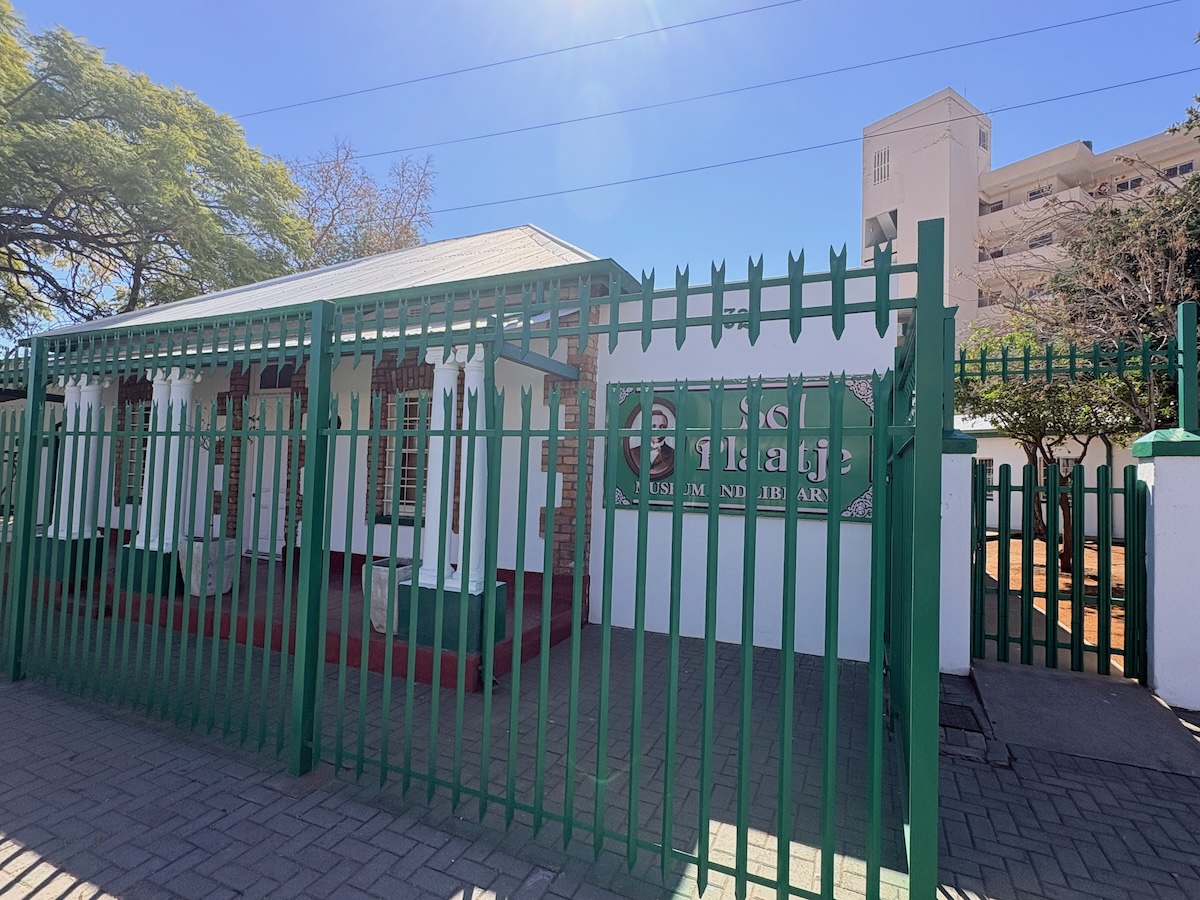 Exterior of the Sol Plaatje Museum & Library in Angel Street, Kimberley.
