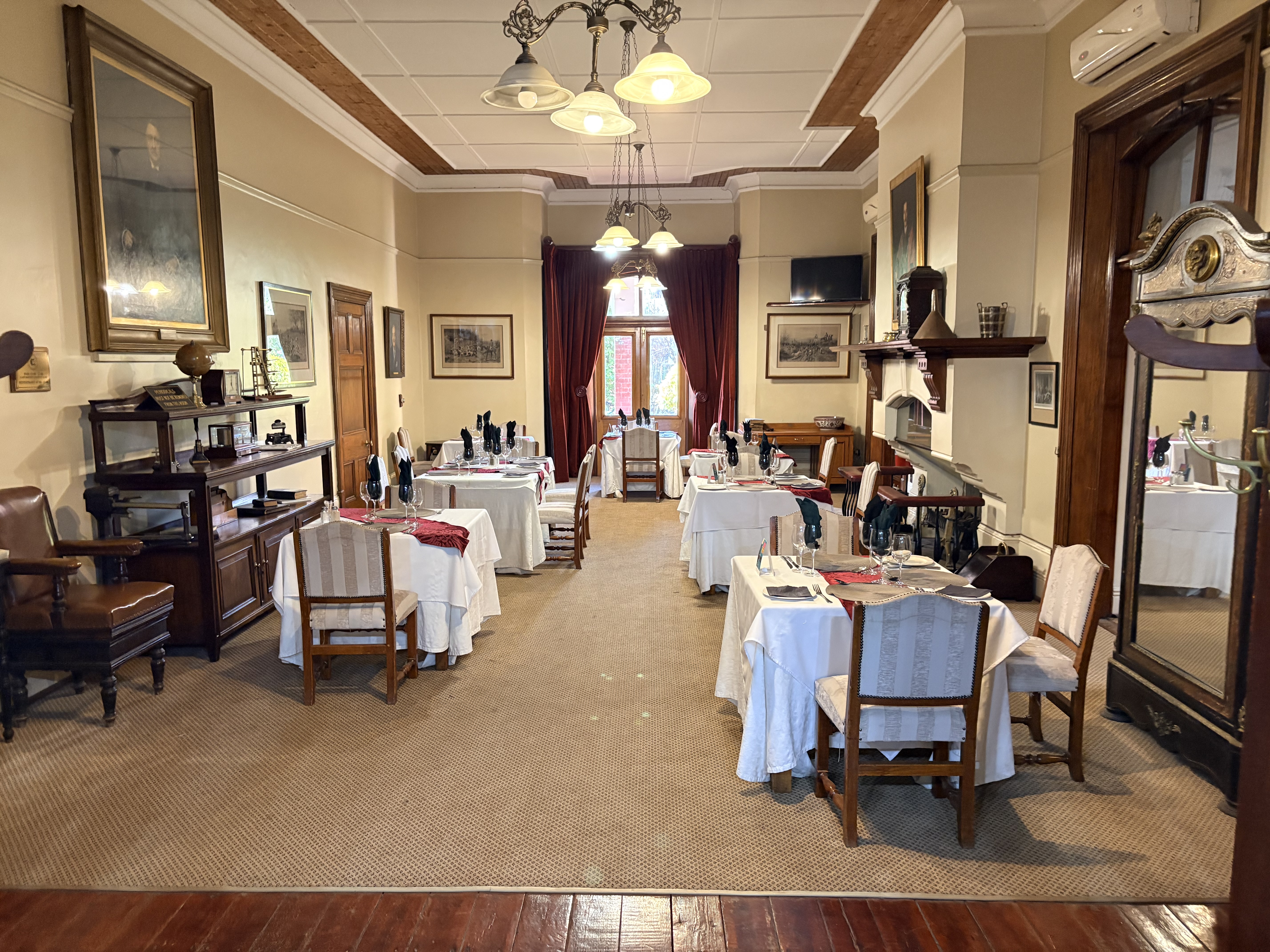 The lounge area at the Kimberley Club provides a more intimate setting.