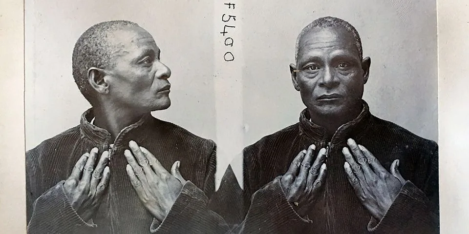 Prison photographs of Kgosi Galeshewe, 1898