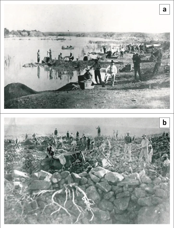 Diamond diggings at Klipdrift