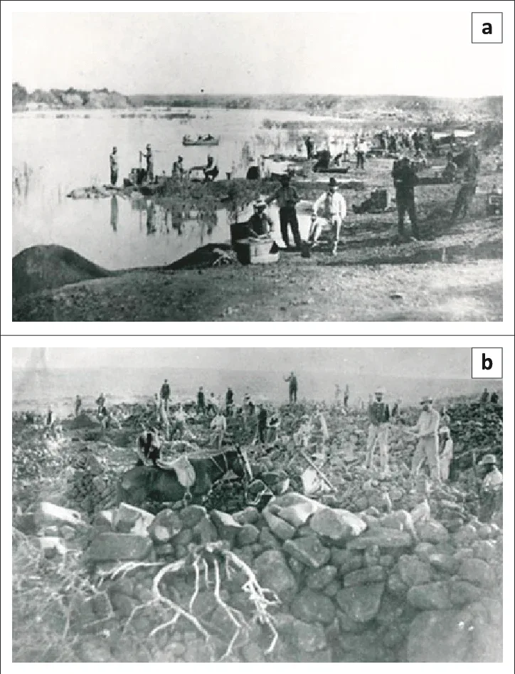 Diamond diggings at Klipdrift